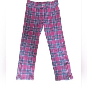 5/$15 Girls Old Navy Plaid Kids Pants-Red & Gray-Size 5T